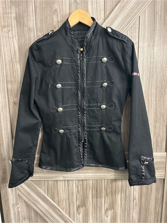 Criminal Damage Jackets & Blazers - Criminal Damage Black Military Parade Jacket Goth Steampunk - Sz L Fitted
